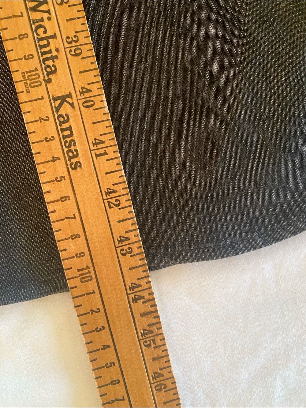 Kenneth Cole Reaction Dark Denim Wrap Midi Shirt Dress Heavy Denim Size 10 - Picture 15 of 15